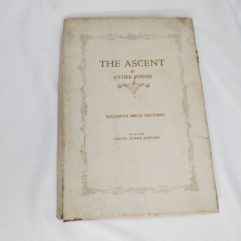 The Ascent & Other Poems Elizabeth Mills Crothers Vintage Book in Box 1921